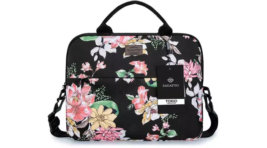 Damska torba na laptopa 15,6 torba na ramię w kwiaty